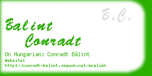 balint conradt business card